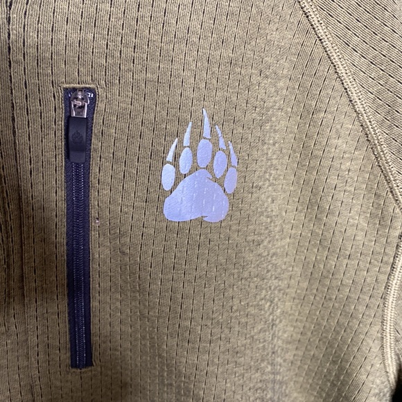 Duluth Trading Company Alaskan Hard Gear Green Ribbed Quarter Zip - Picture 2 of 5